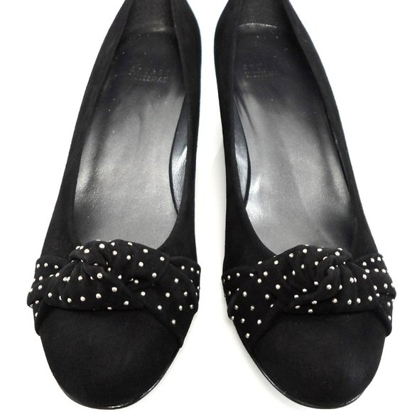 Stuart Weitzman Black Flats with Silver Accents - Picture 10 of 10